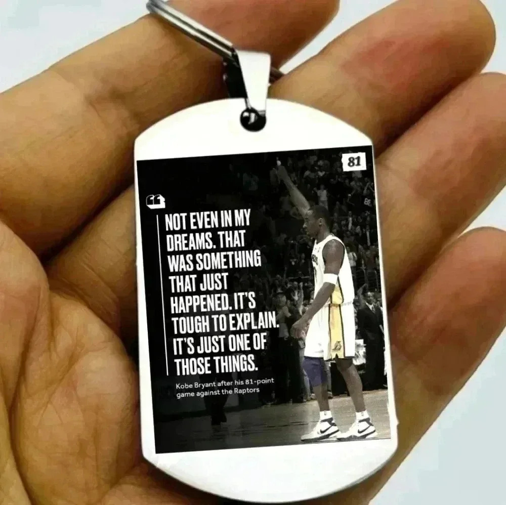 Kobe Bryan black mamba Inspiration Quote Keychain